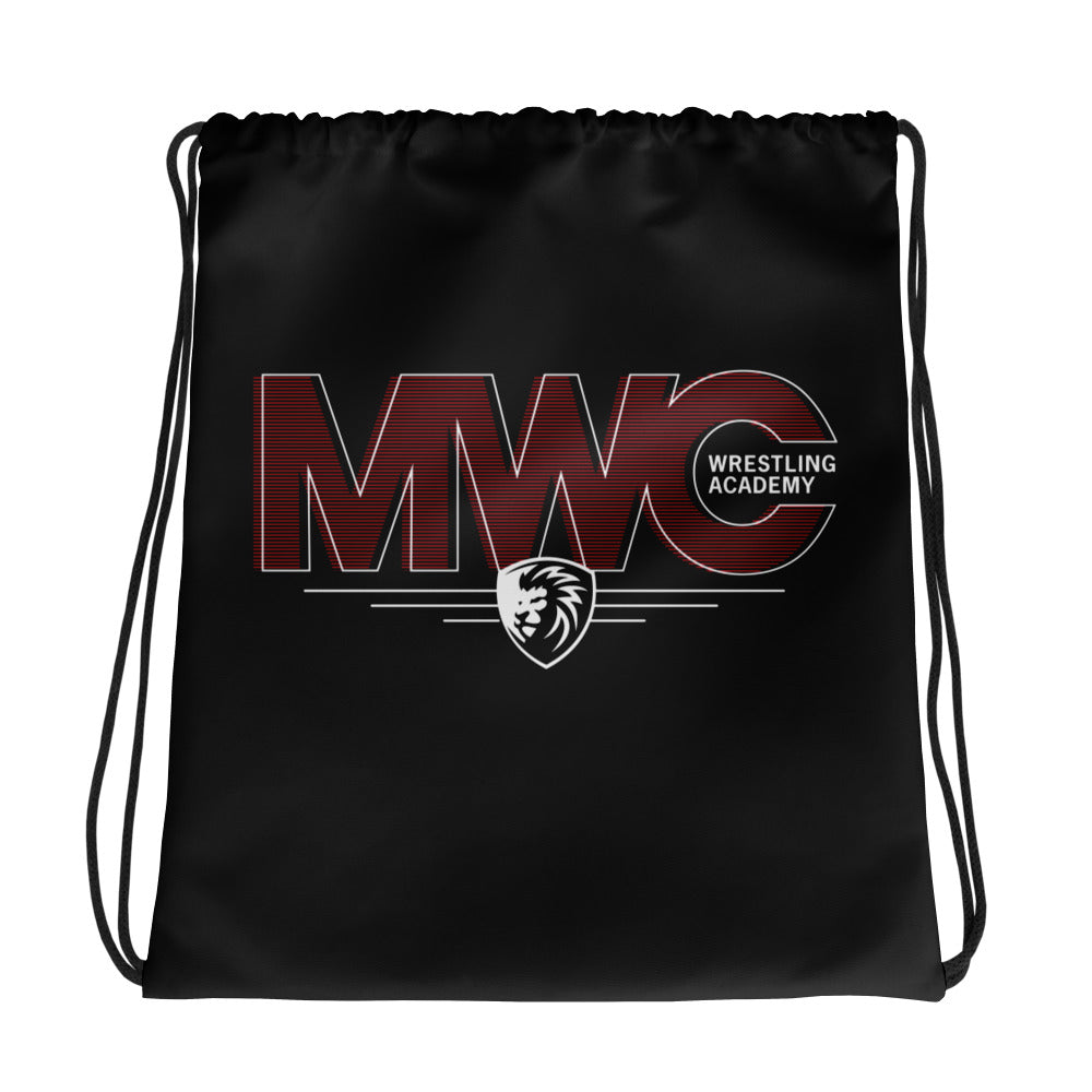 MWC Wrestling Academy 2022 Stripes Drawstring bag