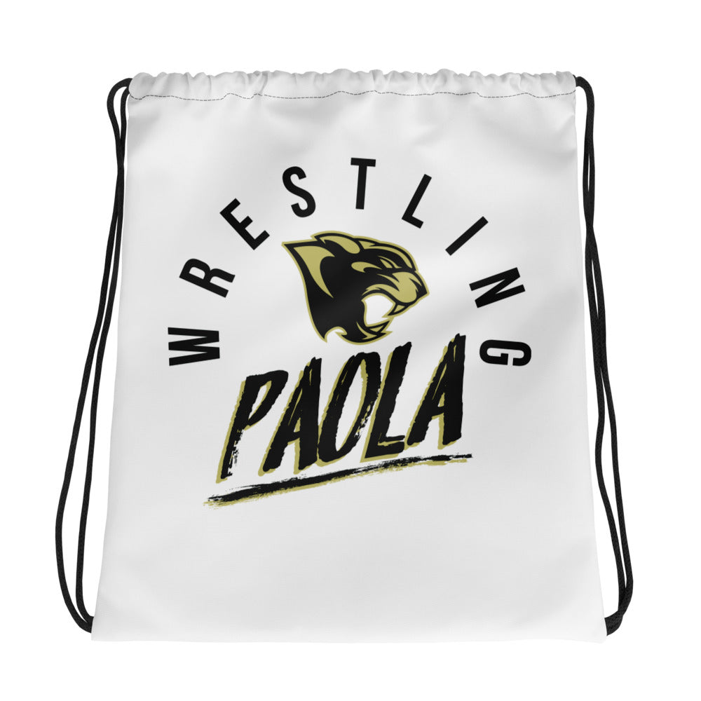 Paola Wrestling All Over Print Drawstring Bag