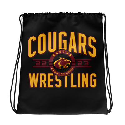 Oakton Wrestling All-Over Print Drawstring Bag