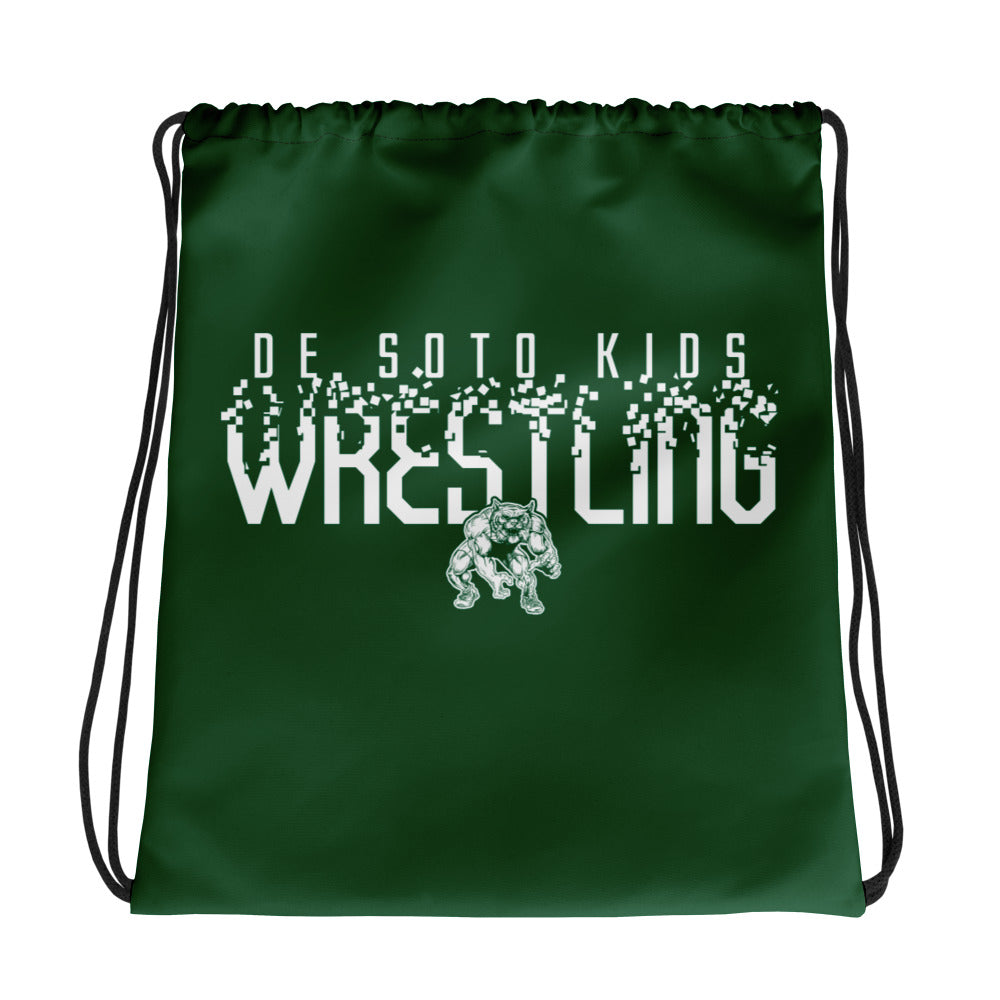 De Soto Kids Wrestling Forest All-Over Print Drawstring Bag