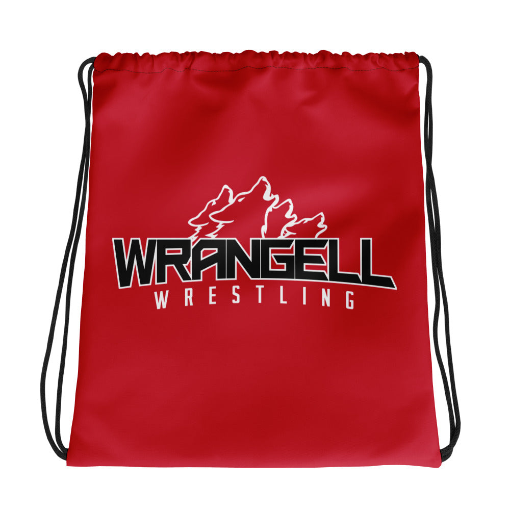 Wrangell Wrestling All-Over Print Drawstring Bag v2