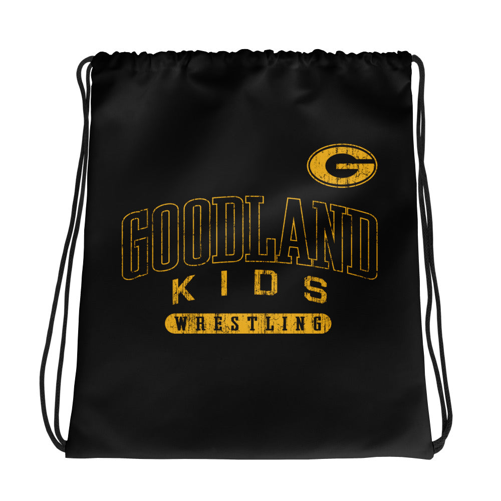 Goodland Kids Wrestling All-Over Print Drawstring Bag