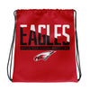 Maize HS Wrestling Eagles Red All-Over Print Drawstring Bag