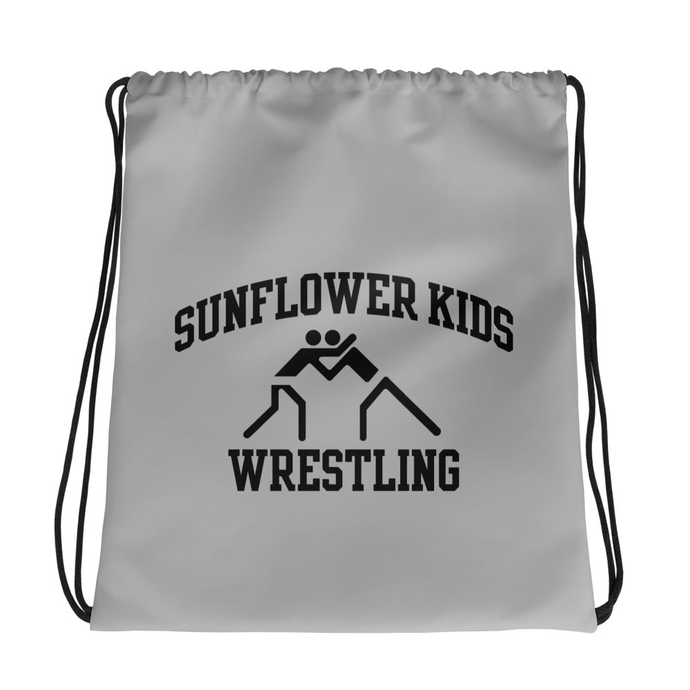 Sunflower Kids Wrestling Club All-Over Print Drawstring Bag