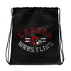 Lawson Wrestling Black  All-Over Print Drawstring Bag