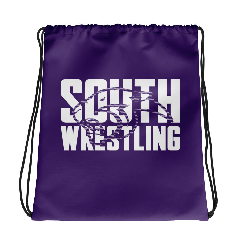 Park Hill South High School Wrestling All-Over Print Drawstring Bag