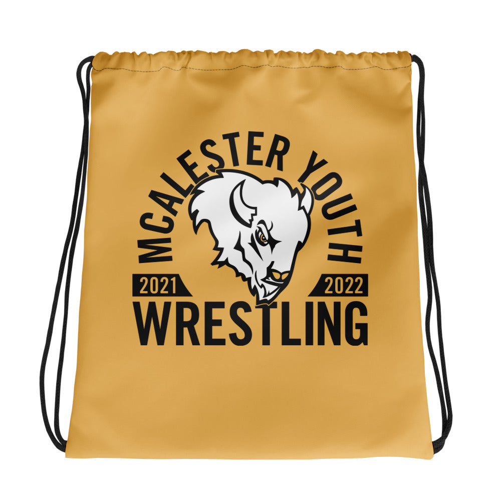 McAlester Youth Wrestling All-Over Print Drawstring Bag