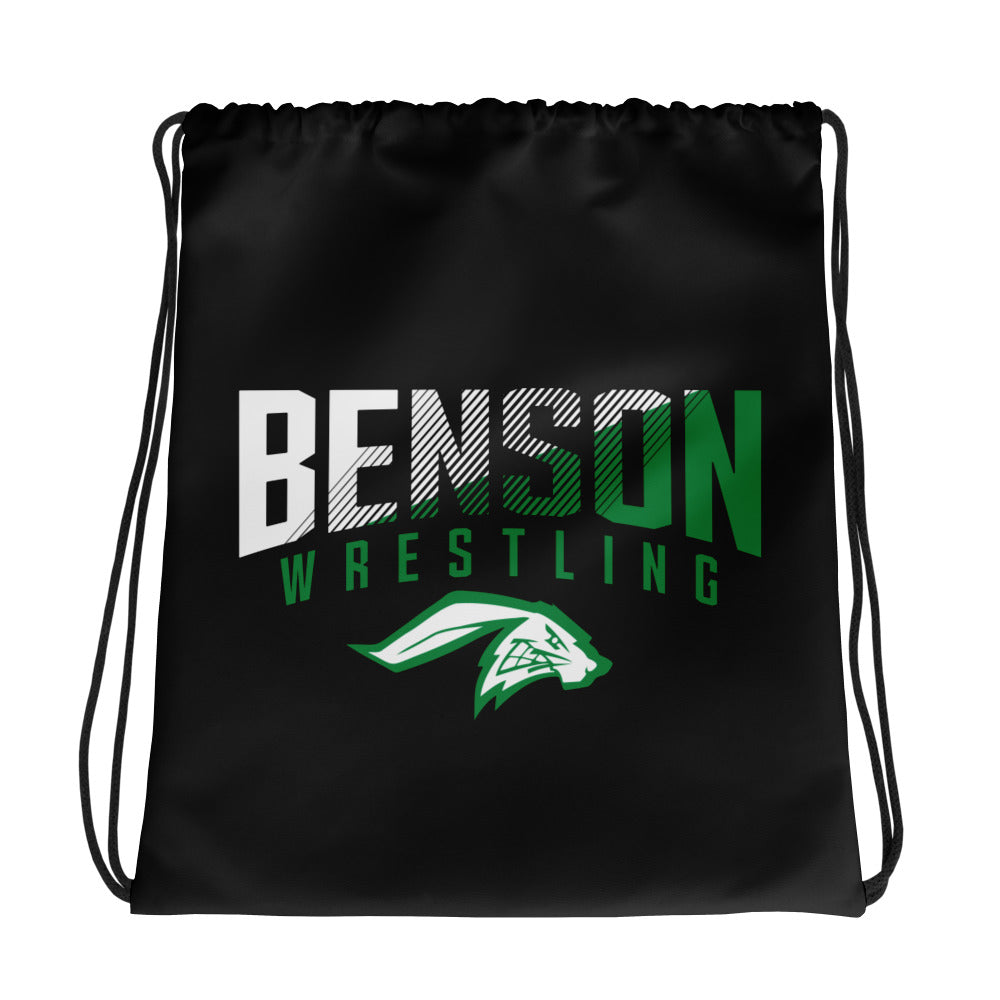 Benson Wrestling  All-Over Print Drawstring Bag