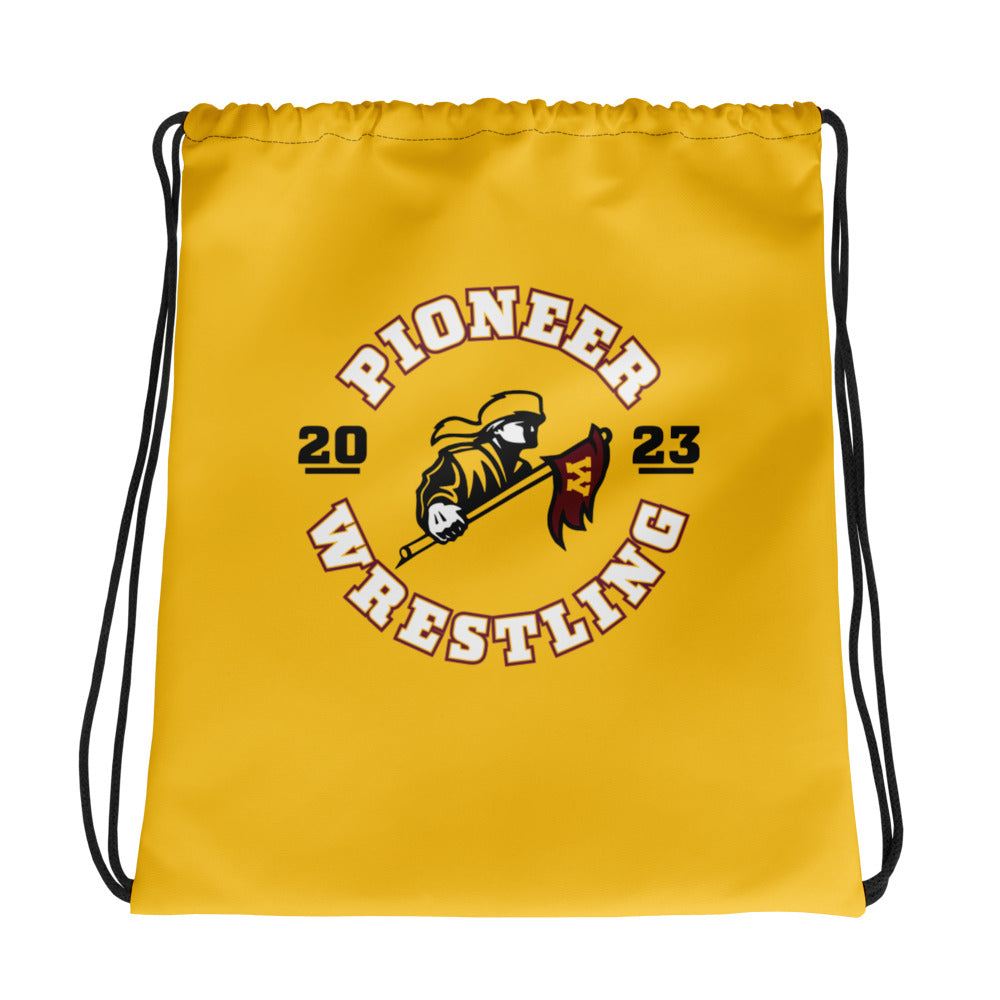 Wichita West High School Wrestling All-Over Print Drawstring Bag