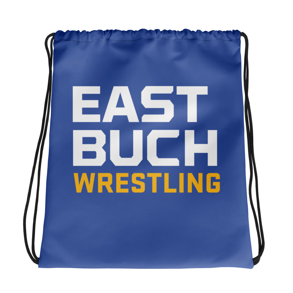 East Buchanan Wrestling All-Over Print Drawstring Bag