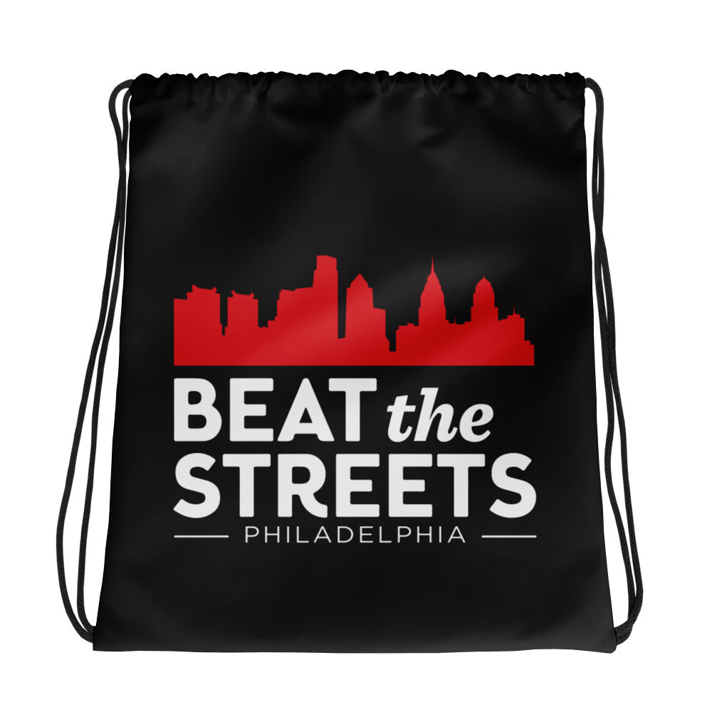 Beat the Streets Philadelphia All-Over Print Drawstring Bag