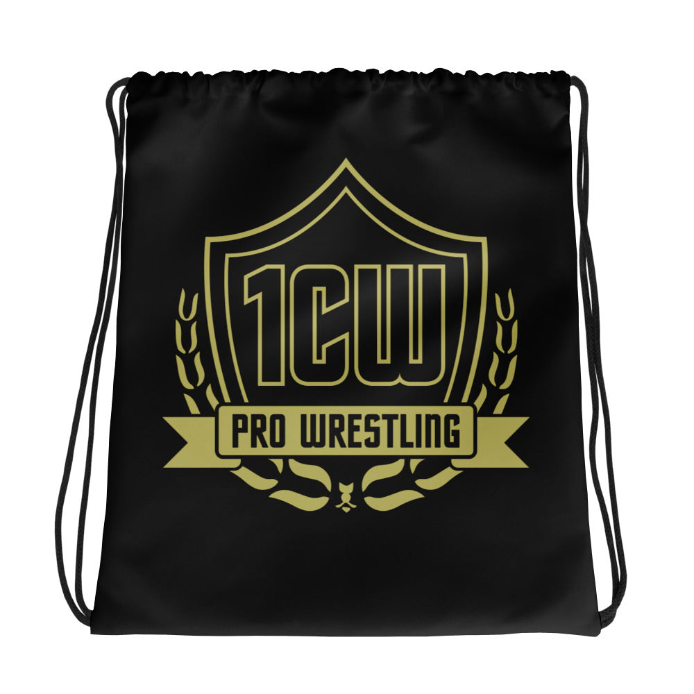 1CW Pro Wrestling All-Over Print Drawstring Bag