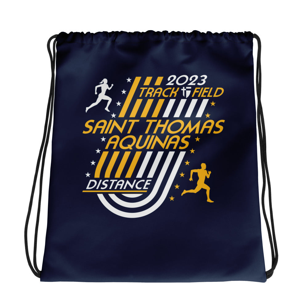 Saint Thomas Aquinas Track & Field Distance All-Over Print Drawstring Bag