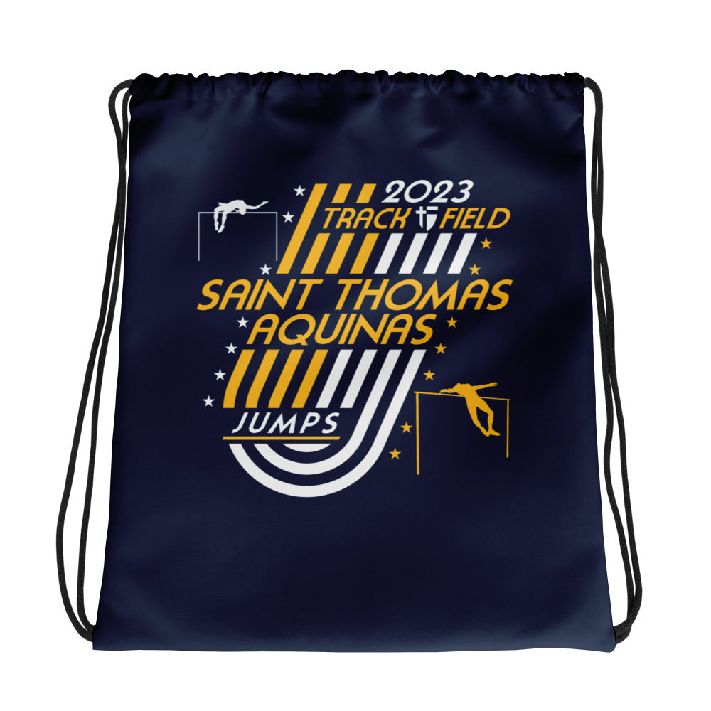 Saint Thomas Aquinas Track & Field Jumps All-Over Print Drawstring Bag