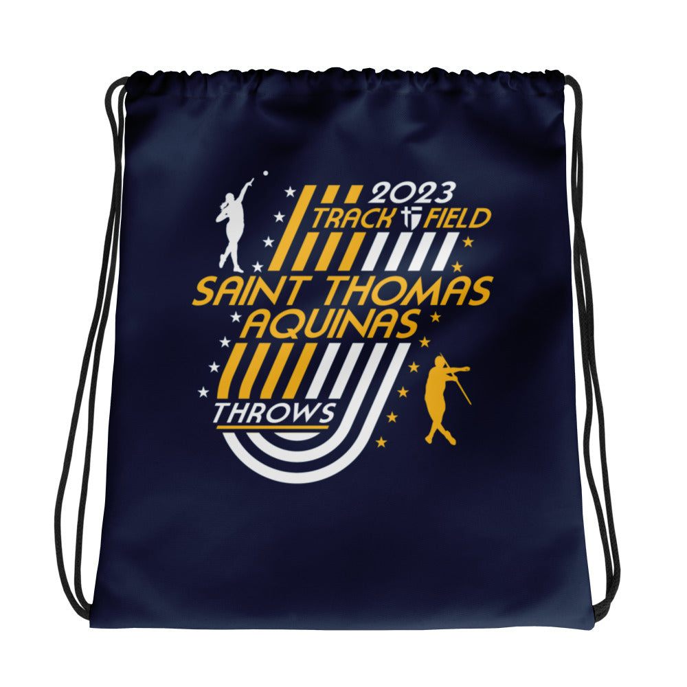 Saint Thomas Aquinas Track & Field Throws All-Over Print Drawstring Bag