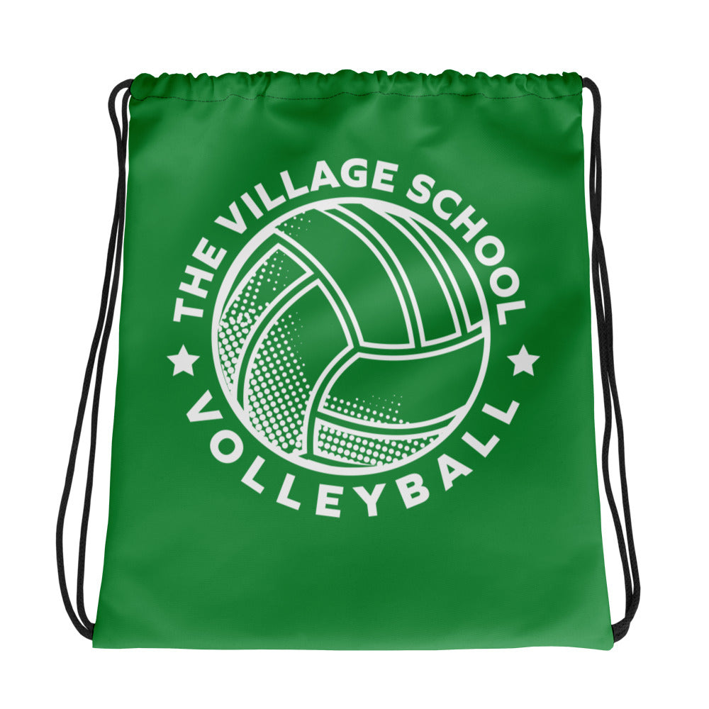 The Village School Volleyball All-Over Print Drawstring Bag