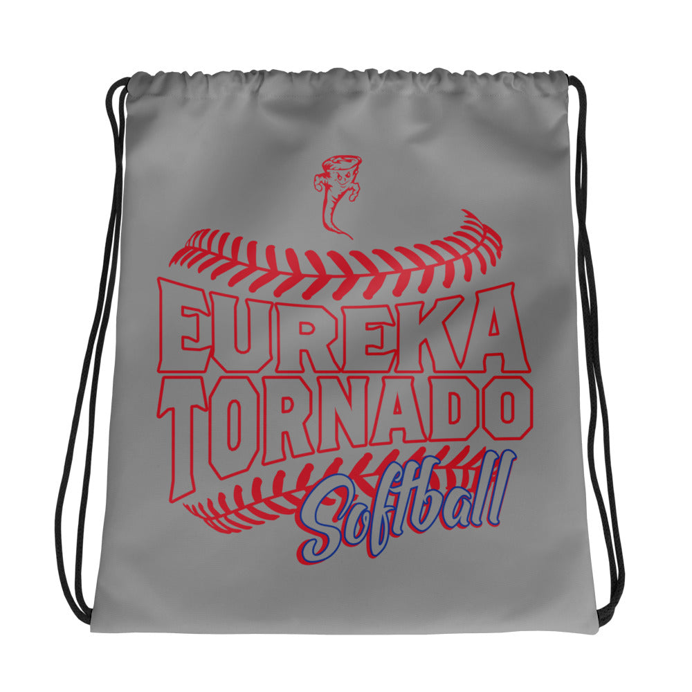 Eureka Softball All-Over Print Drawstring Bag