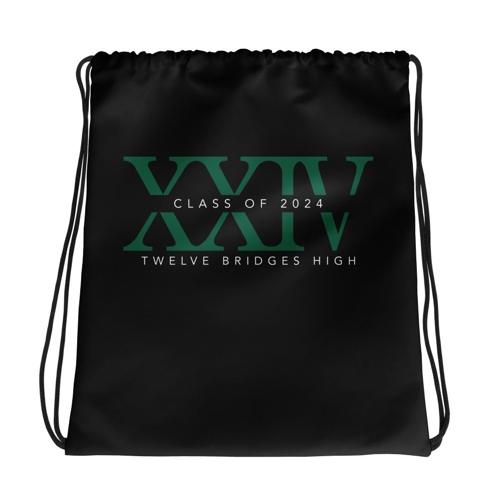 Twelve Bridges Class of 2024 All-Over Print Drawstring Bag