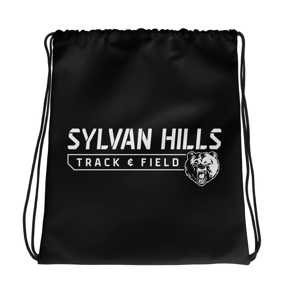 Sylvan Hills Track and Field All-Over Print Drawstring Bag