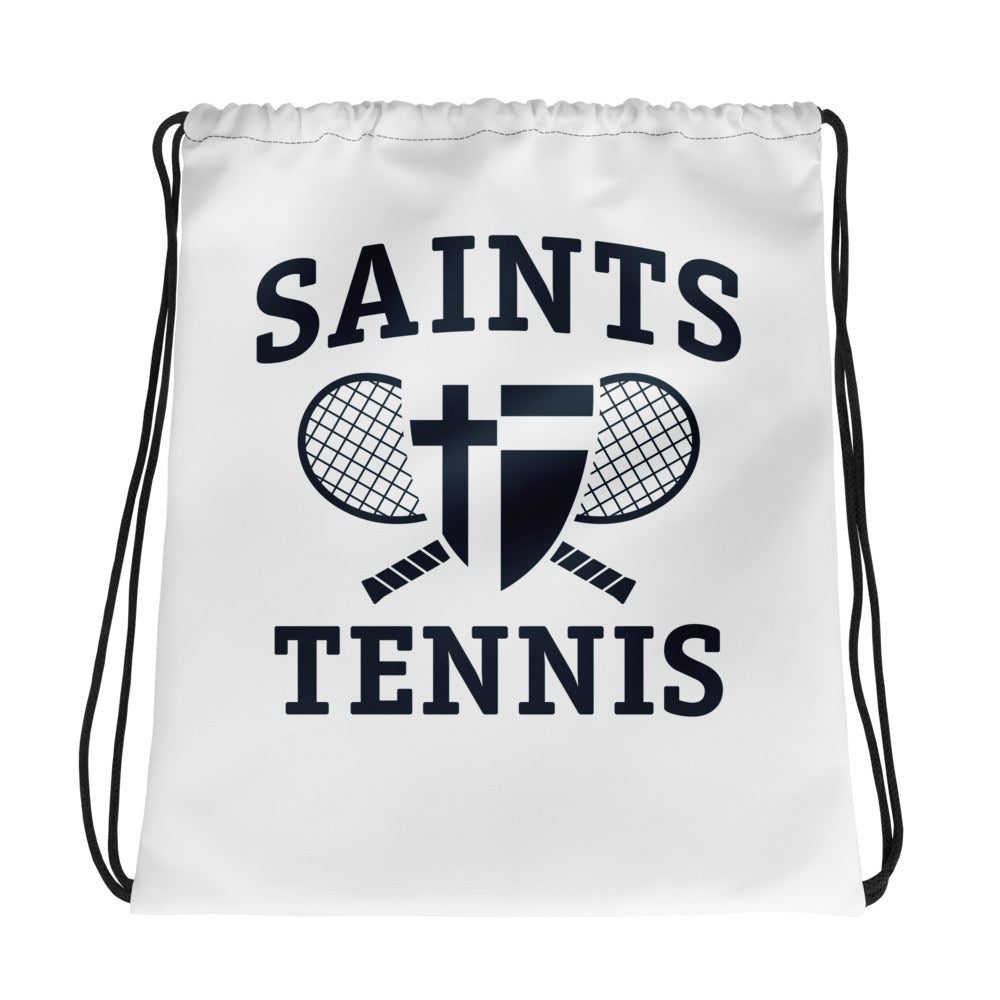 Saint Thomas Aquinas Tennis All-Over Print Drawstring Bag