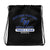 Eastern Hancock MS Track Royals on Black  All-Over Print Drawstring Bag