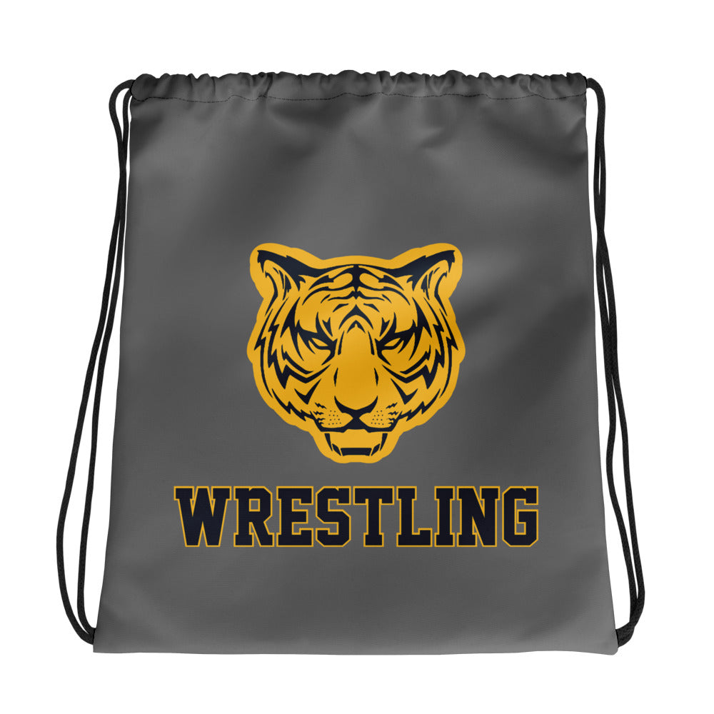 Burlington-Edison HS Wrestling Tiger  All-Over Print Drawstring Bag