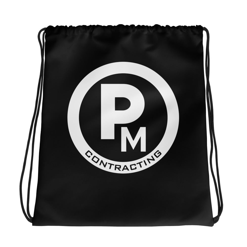 PM Contracting All-Over Print Drawstring Bag