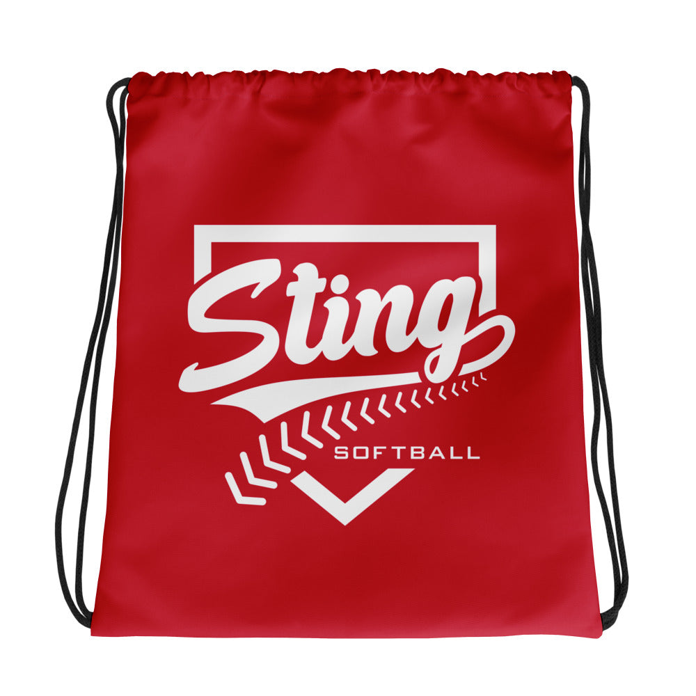 Sting Softball All-Over Print Drawstring Bag
