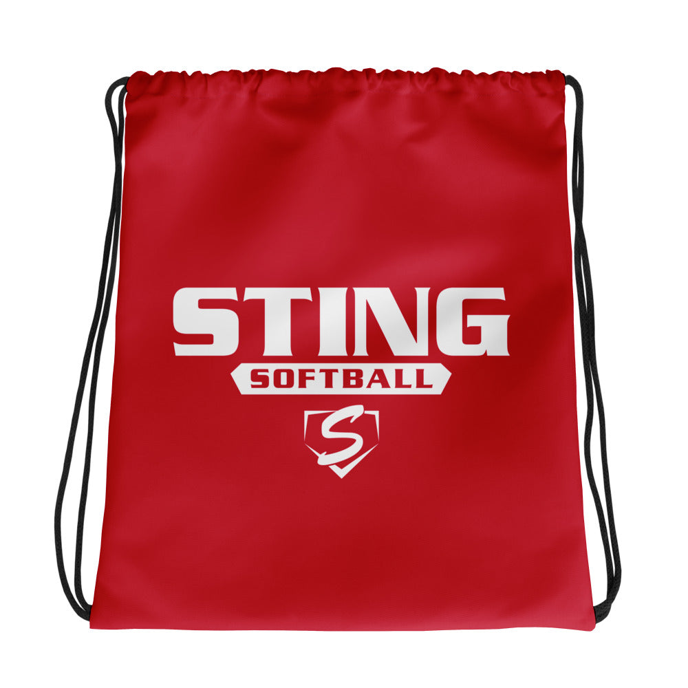 Sting Softball All-Over Print Drawstring Bag
