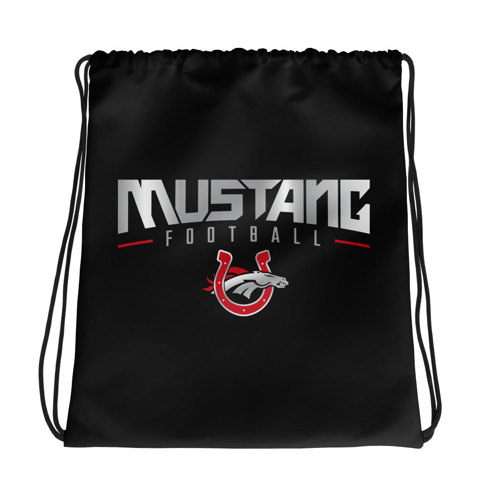Palmetto Middle Football Black All-Over Print Drawstring Bag