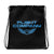 Flight Company  Black All-Over Print Drawstring Bag