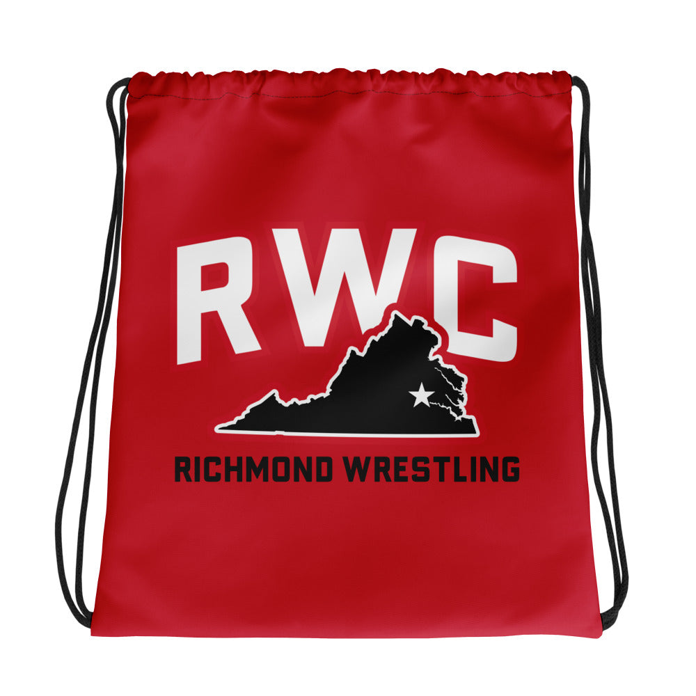 Richmond Wrestling Club All-Over Print Drawstring Bag