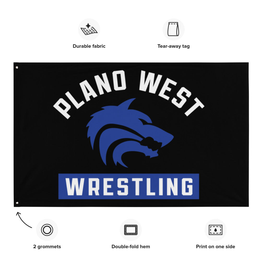 Plano West Wrestling Flag