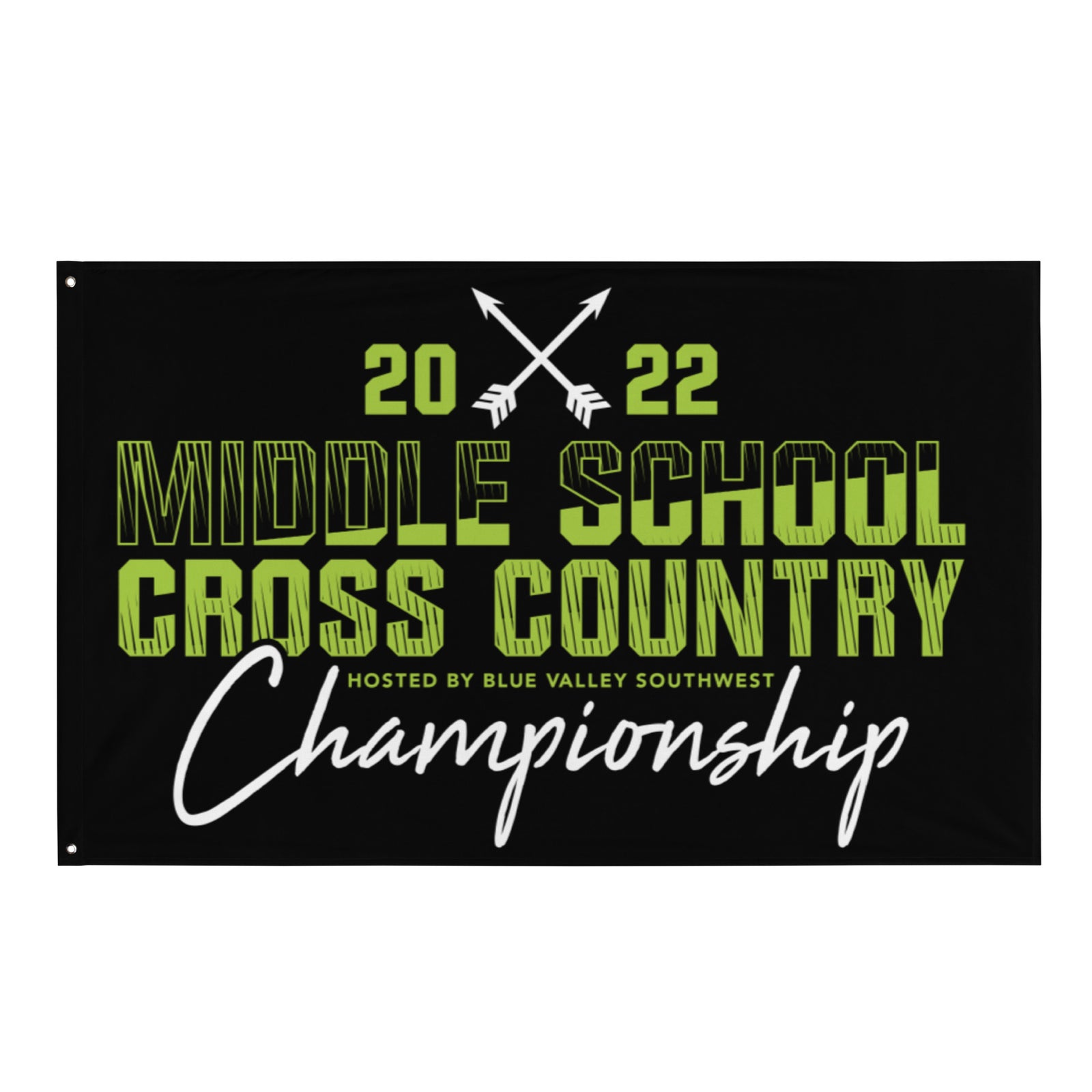 '22 Middle School XC Championship Neon Green Flag