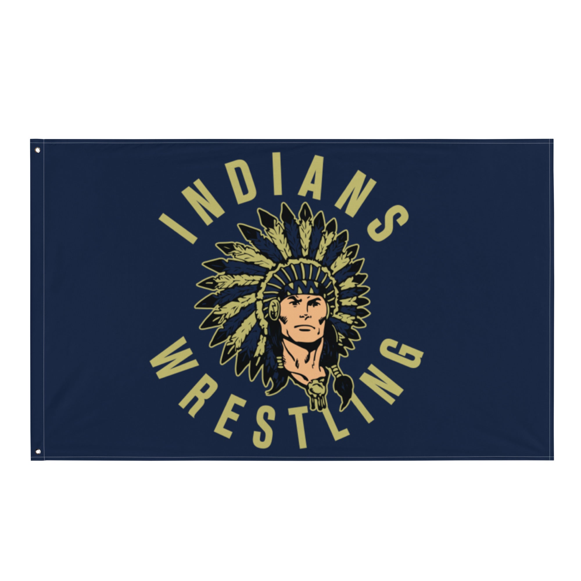 Indians Wrestling All-Over Print Flag