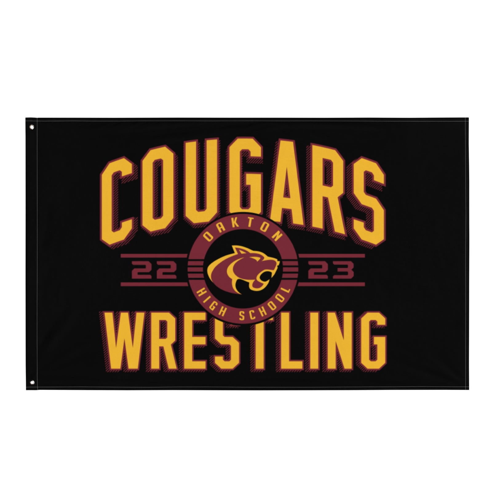 Oakton Wrestling All-Over Print Flag