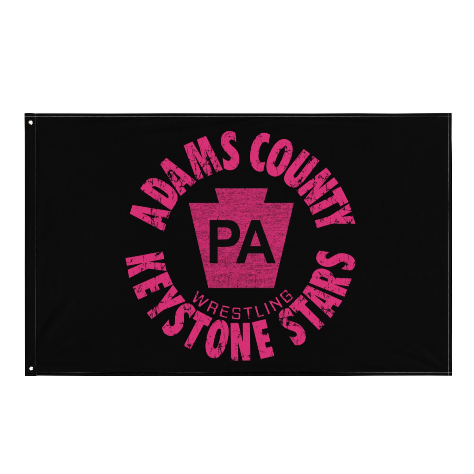 Keystone Stars Wrestling Club Pink All-Over Print Flag