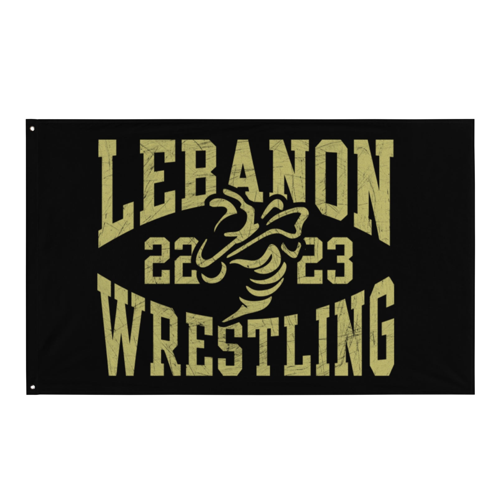 Lebanon Jackets Wrestling All-Over Print Flag
