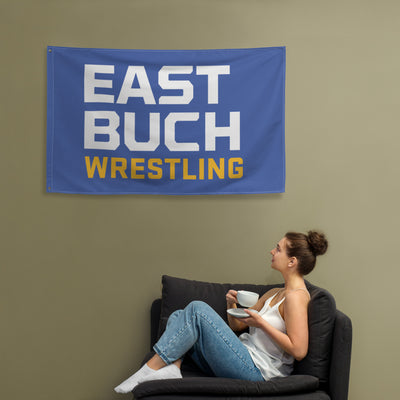 East Buchanan Wrestling All-Over Print Flag