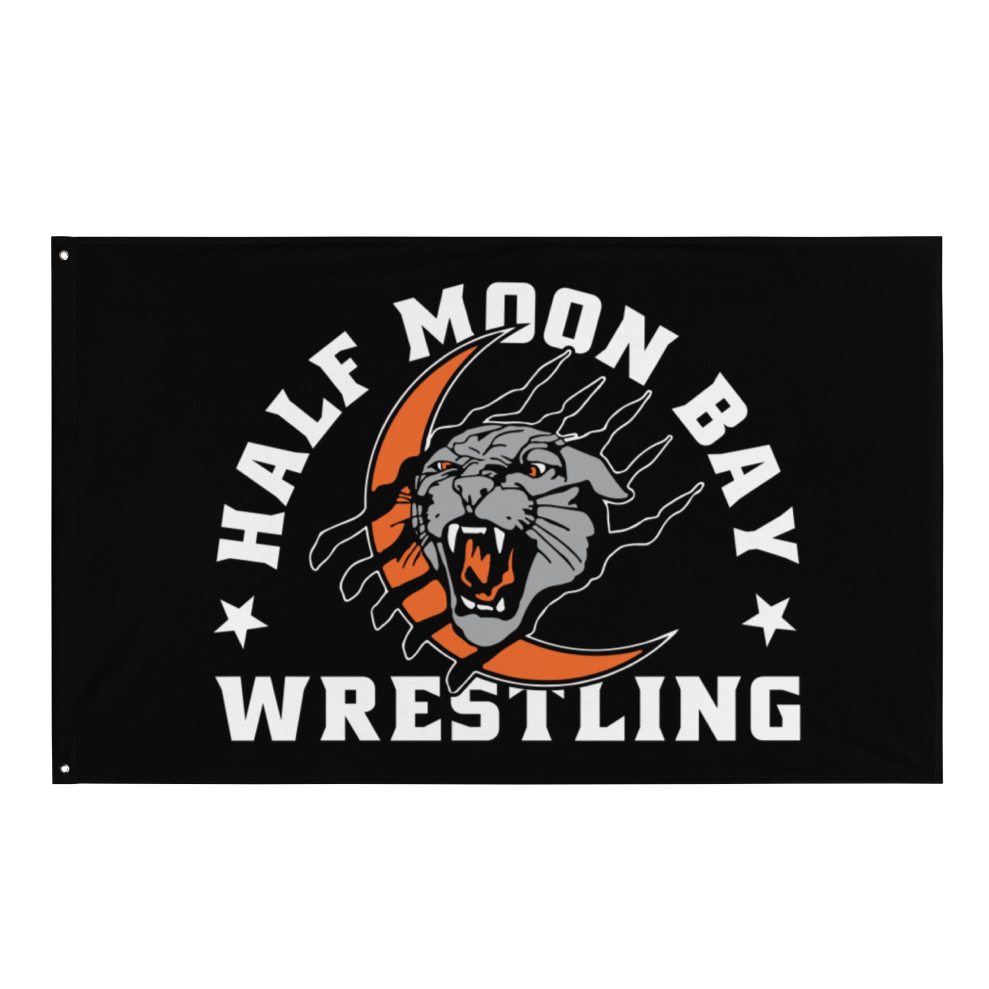 Half Moon Bay Wrestling MASCOT All-Over Print Flag