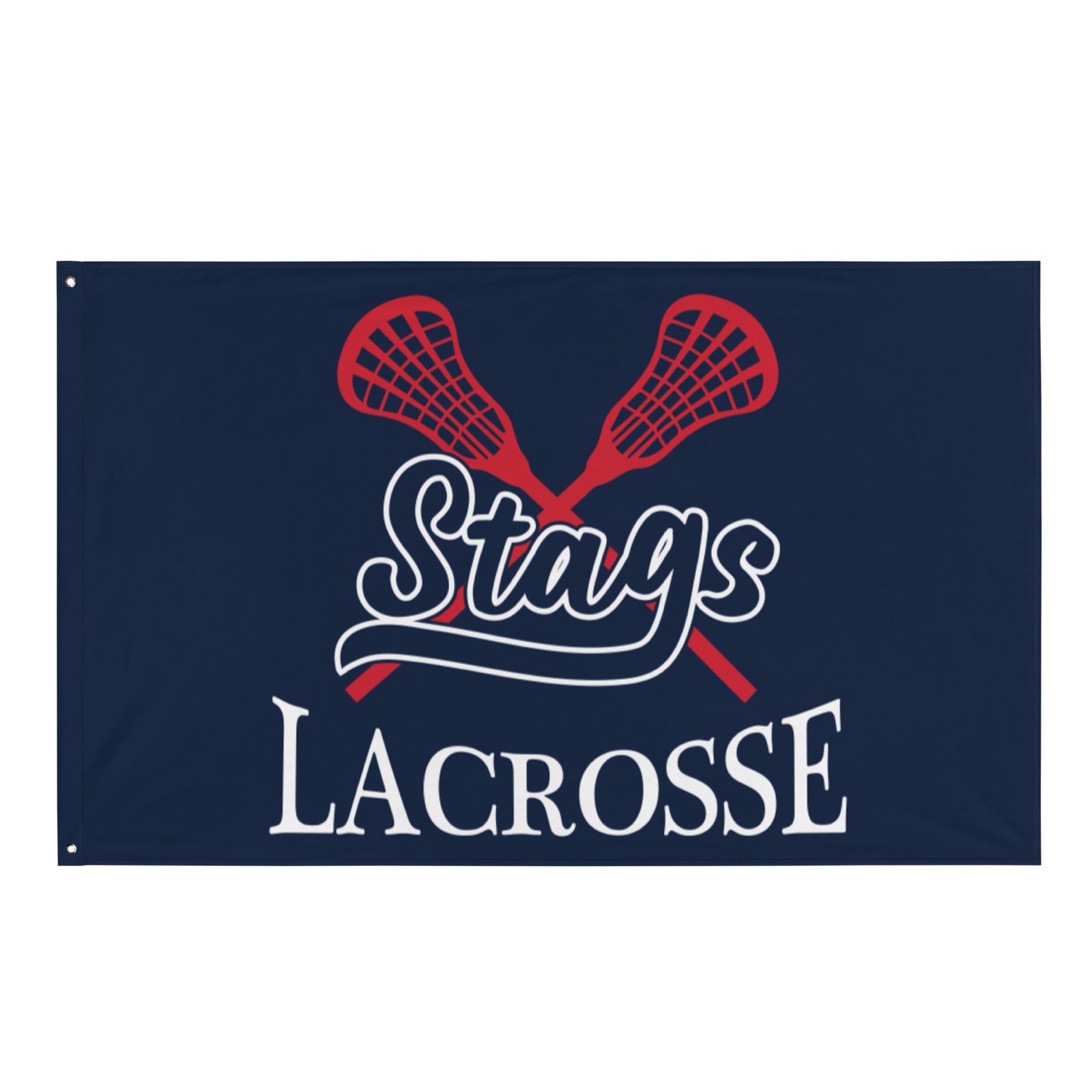Stags Lacrosse Royal All-Over Print Flag