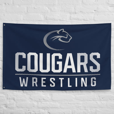 Carroll Wrestling Cougars  All-Over Print Flag