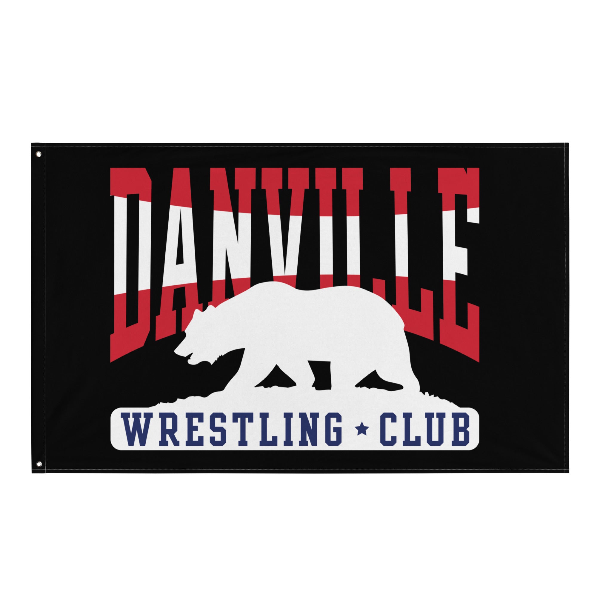 Danville Wrestling Club Black All-Over Print Flag