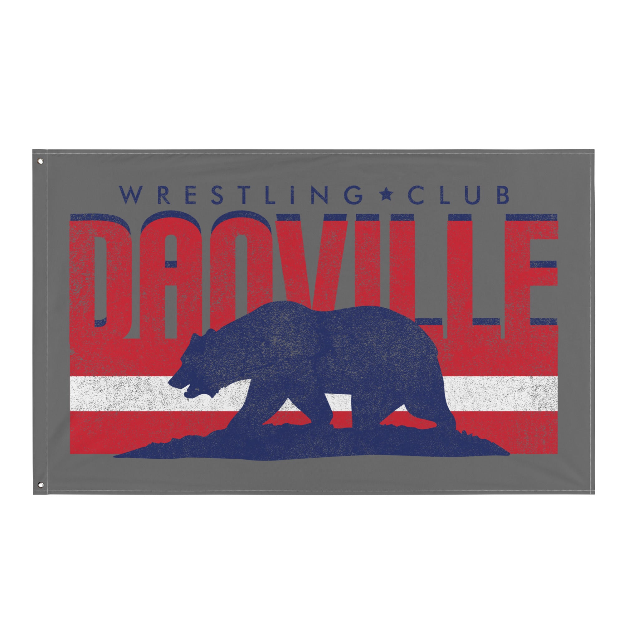Danville Wrestling Club Grey All-Over Print Flag