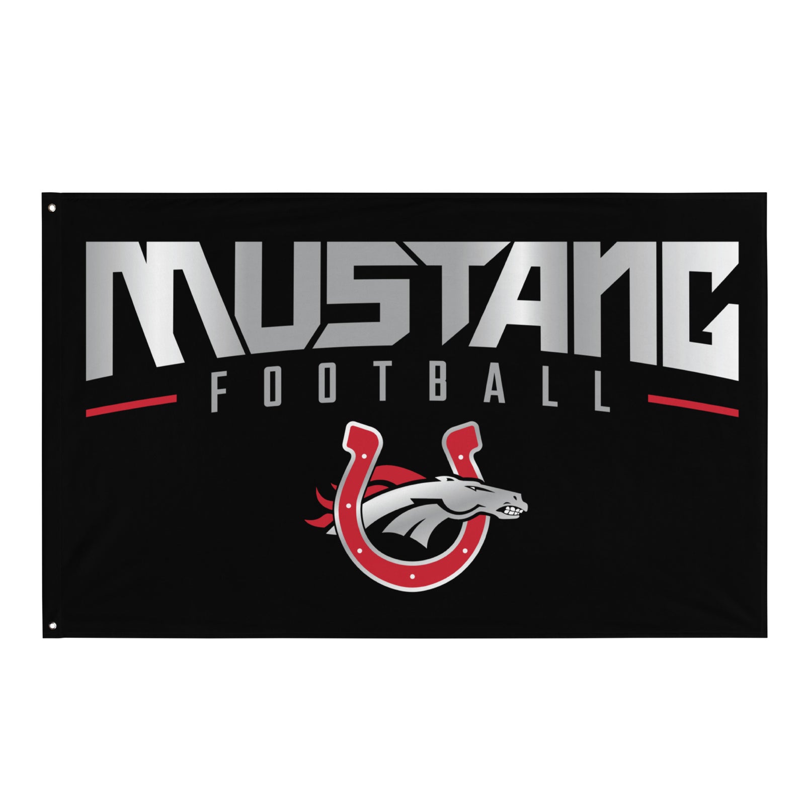 Palmetto Middle Football Black All-Over Print Flag