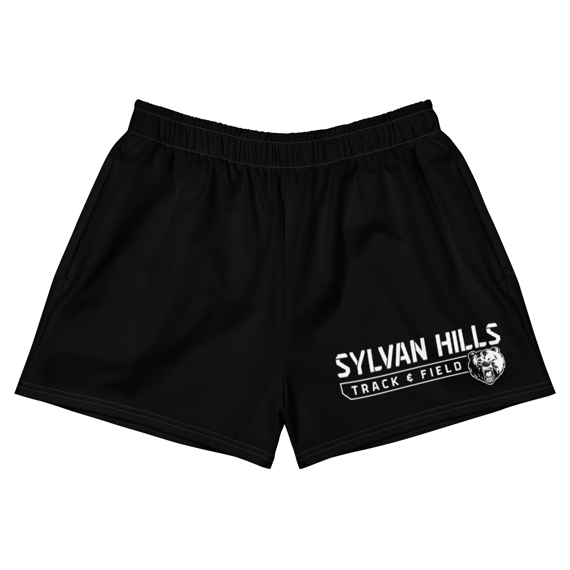 Sylvan Hills Track and Field All-Over Print Womens Athletic Short Shorts