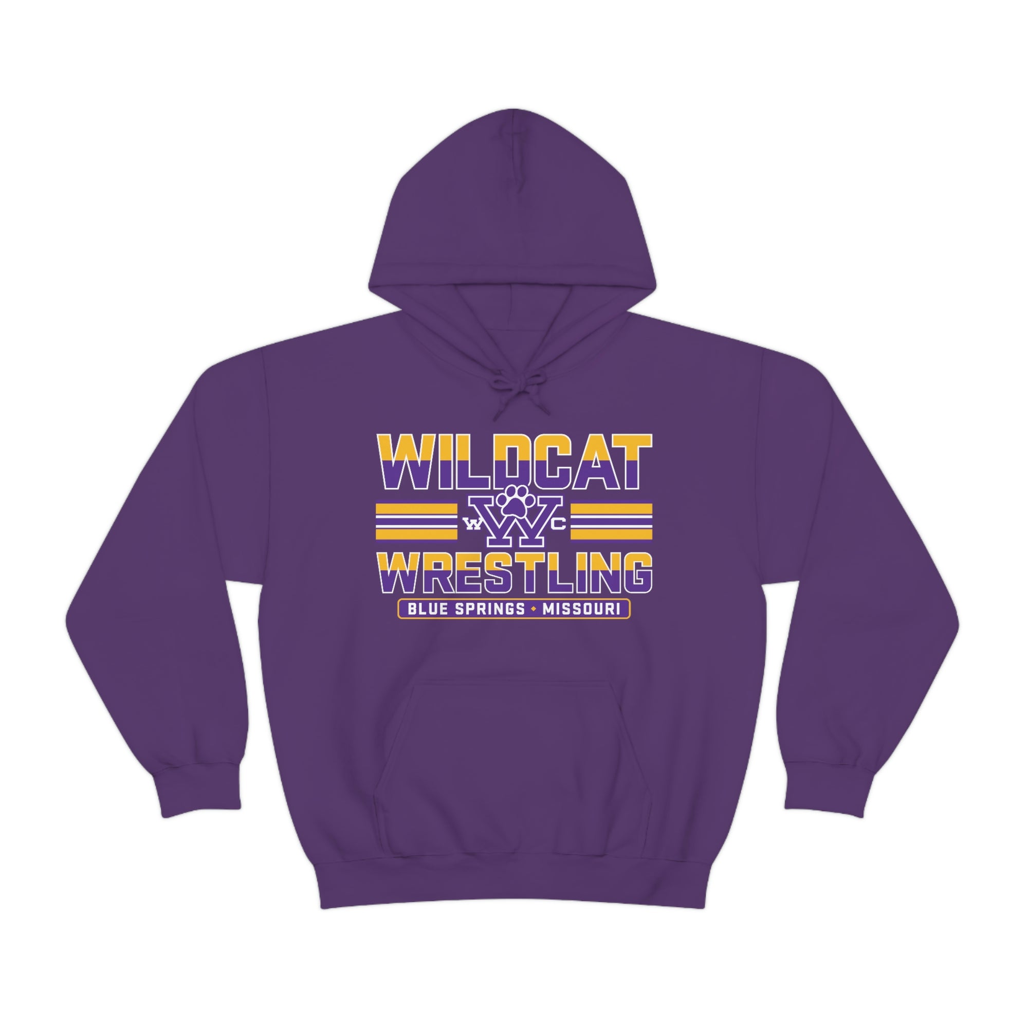 Blue Springs Wildcat Wrestling Unisex Heavy Blend™ Hooded Sweatshirt