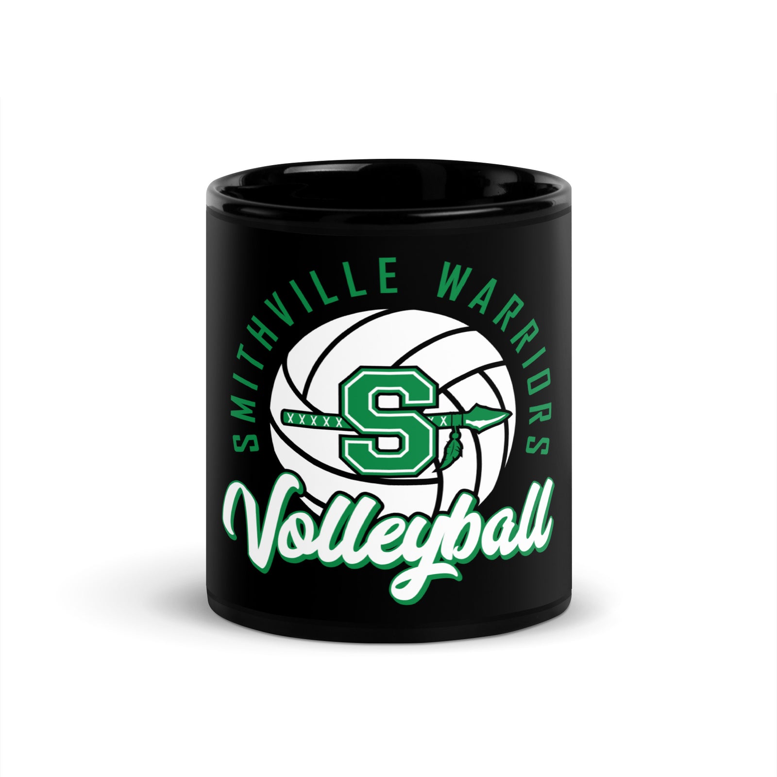 Smithville Volleyball Black Glossy Mug