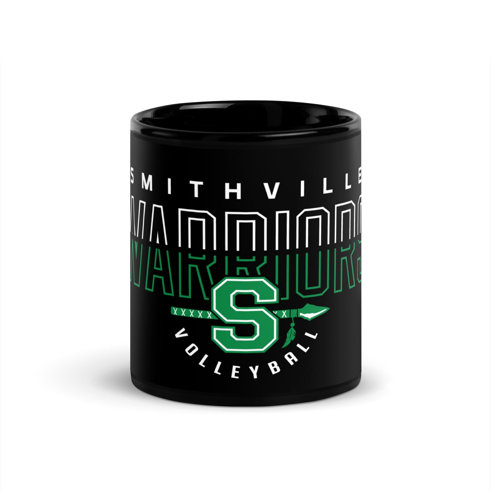 Smithville Volleyball Black Glossy Mug