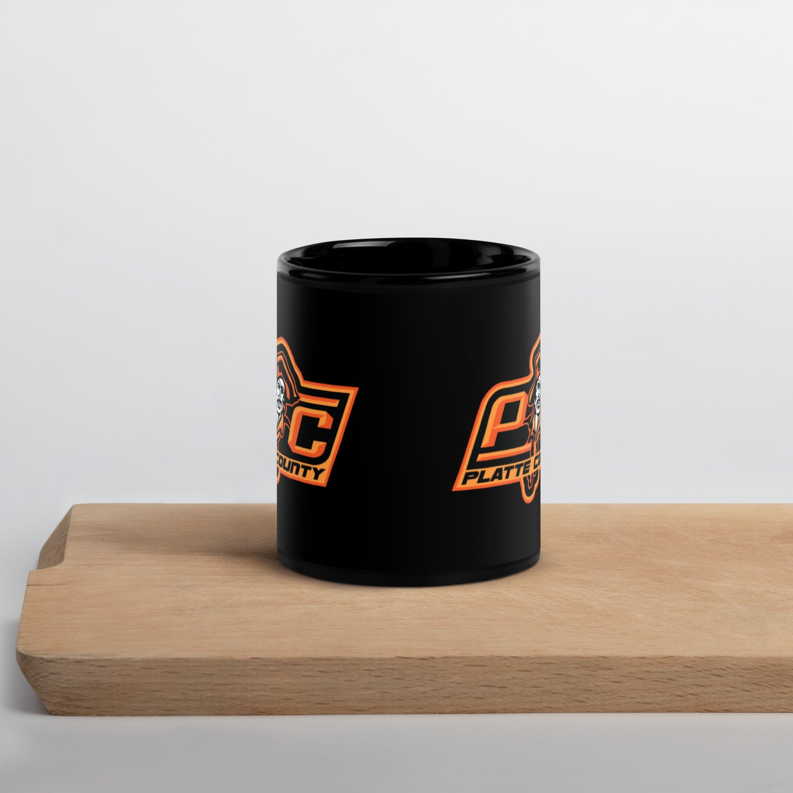 Platte County Black Glossy Mug